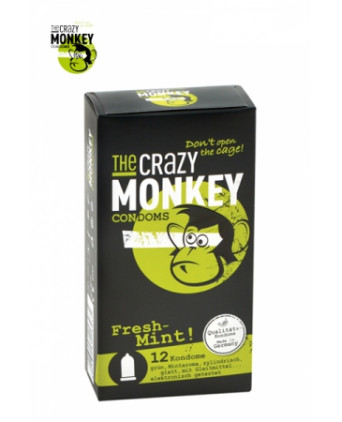 12 Préservatifs Crazy Monkey Menthe Fraiche - Préservatifs