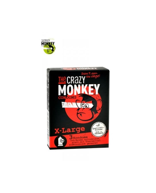3 Préservatifs Crazy Monkey X-Large - Préservatifs