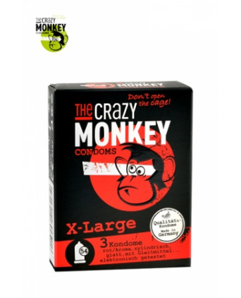 3 Préservatifs Crazy Monkey X-Large - Préservatifs