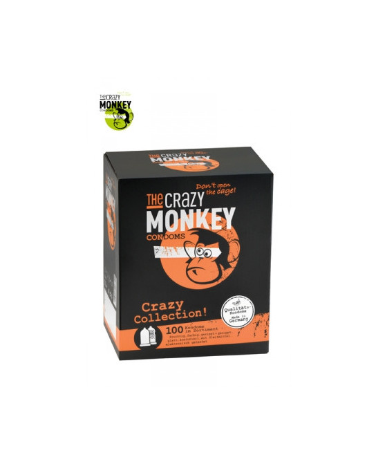 Assortiment 100 Préservatifs Crazy Monkey - Préservatifs