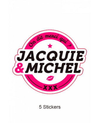 Pack 5 stickers Jacquie et Michel n°1 - Stickers