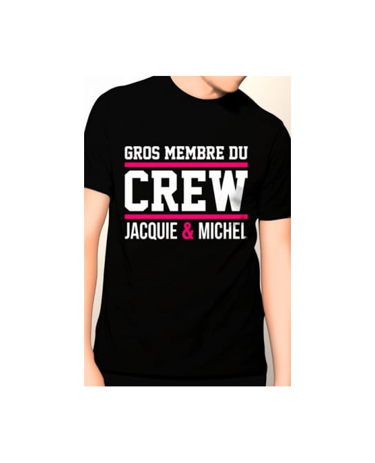 T-shirt Jacquie et Michel Gros membre - noir