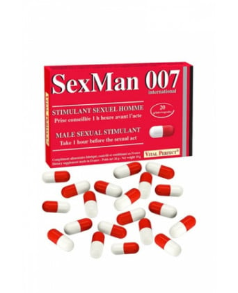 Aphrodisiaque SexMan 007 - 20 gélules - Aphrodisiaques homme