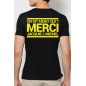 T-shirt Jacquie et Michel Jaune fluo - noir
