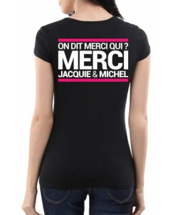 Tee-shirt Jacquie et Michel spécial femme - noir - T-shirts Femme