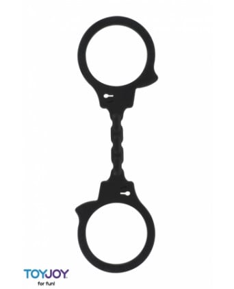 Menottes silicone stretchy - noir - Menottes et bracelets BDSM