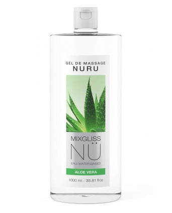 Gel massage Nuru Aloe Vera Mixgliss - 1 litre - Lubrifiants base eau