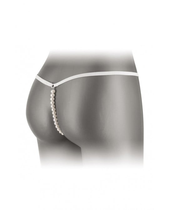 String avec perles Venusina - blanc - Dessous Sexy