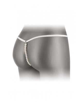 String avec perles Venusina - blanc - Dessous Sexy