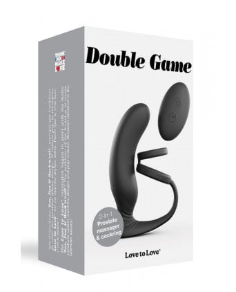 Stimulateur de prostate + cockring Double game