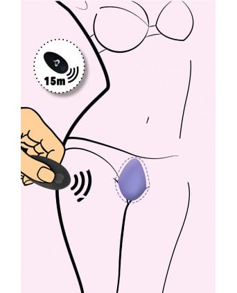 Stimulateur télécommandé Panty Vibe violet - FeelzToys