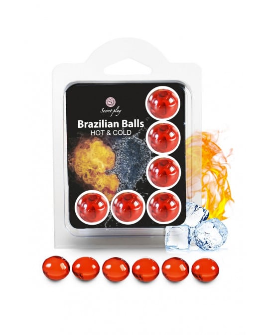 6 Brazillian balls effet chaud & froid - Huiles et crèmes de massage