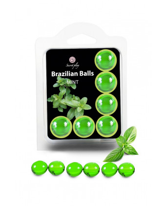 6 Brazilian Balls - menthe - Huiles et crèmes de massage