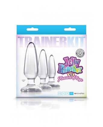 Kit d'entrainement anal Jelly Rancher Transparent - Plugs, anus pickets