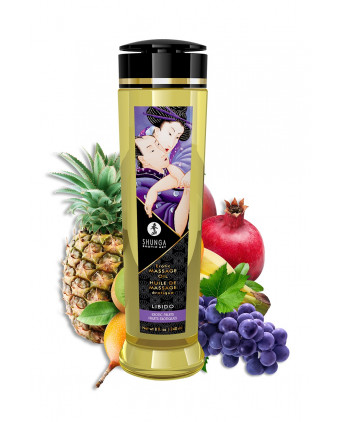 Huile de massage parfum fruits exotiques - Shunga - Huiles et crèmes de massage