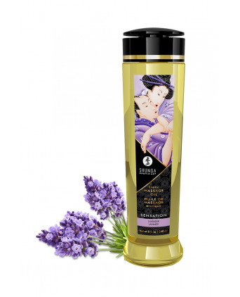 Huile de massage parfum lavande - Shunga - Huiles et crèmes de massage