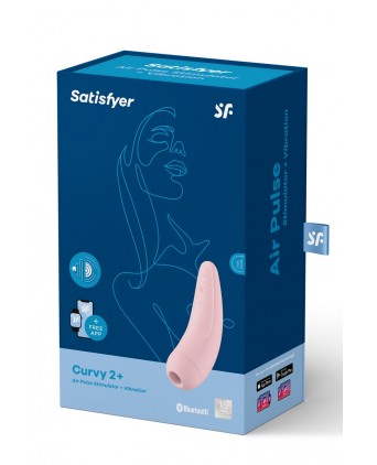 Stimulateur connecté Curvy 2+ rose - Satisfyer - Stimulateurs clitoris