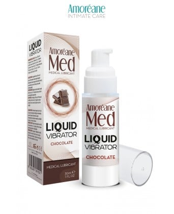 Lubrifiant Liquid Vibrator Chocolat 30ml - Amoreane Med - Lubrifiants base eau