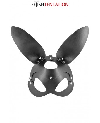 Masque bunny simili cuir réglable - Fetish Tentation - Cagoules, masques