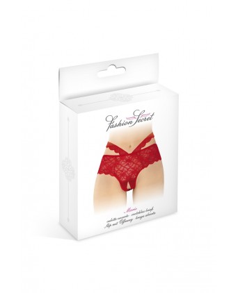Culotte ouverte rouge Marie - Fashion Secret - Dessous Sexy