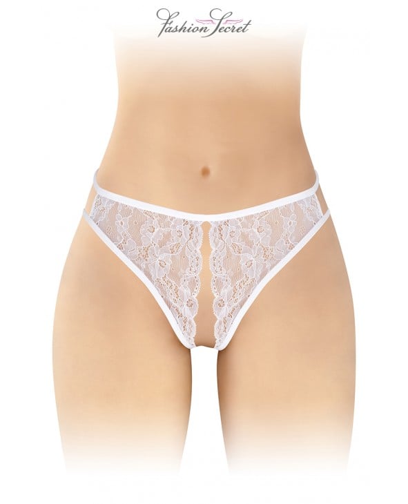 String blanc ouvert Victoria - Fashion Secret - Dessous Sexy