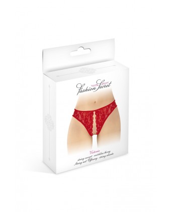 String rouge ouvert Victoria - Fashion Secret - Dessous Sexy