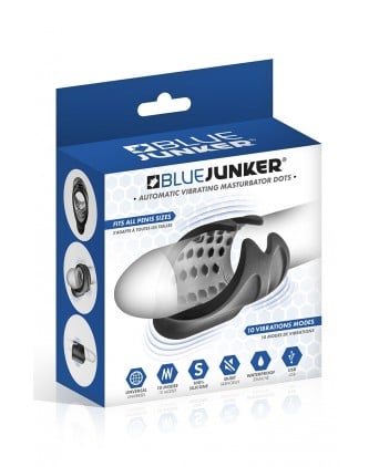Masturbateur vibrant USB Dots - Blue Junker - Masturbateurs vibrants