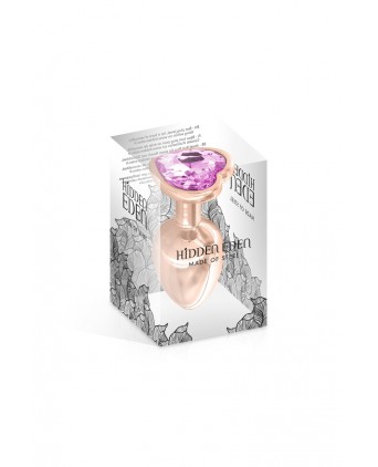 Plug bijou coeur aluminium rose gold S - Hidden Eden - Plugs, anus pickets