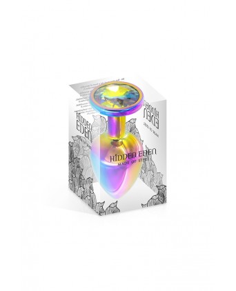 Plug bijou aluminium Rainbow M - Hidden Eden - Plugs, anus pickets