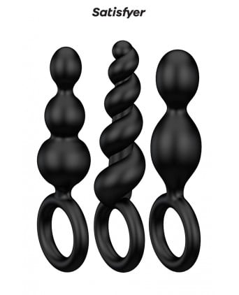 Set de 3 plugs noirs Booty Call - Satisfyer - Plugs, anus pickets