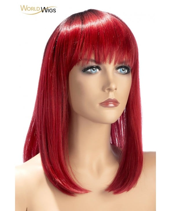 Perruque Elvira rouge - World Wigs - Perruques femme