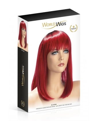 Perruque Elvira rouge - World Wigs - Perruques femme
