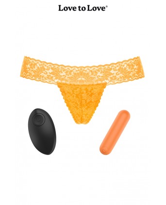 Culotte vibrante télécommandée Secret Panty 2 orange fluo - Culottes vibrantes