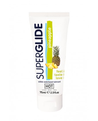 Lubrifiant Comestible SuperGlide ananas - HOT - Lubrifiants base eau