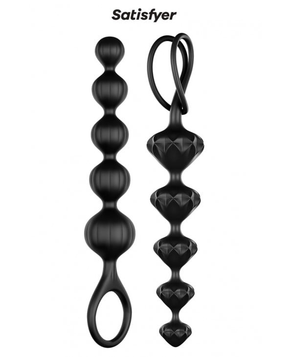 Love beads noires - satisfyer - Chapelet anal
