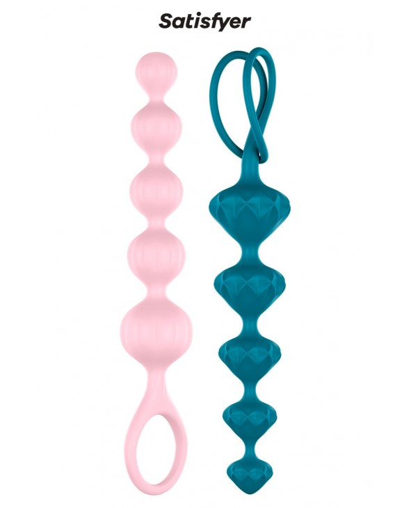 Love beads colorées - satisfyer - Chapelet anal