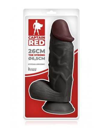 Gode XXL The Strong Black 26 x 6,5 cm - Captain Red - Godes réalistes