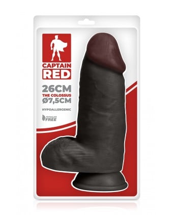 Gode XXL Colossus Black 26 x 7,5 cm - Captain Red - Godes réalistes