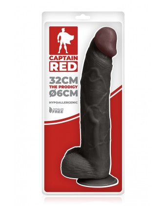 Gode XXL Prodigy Black 32 x 6 cm - Captain Red - Godes réalistes