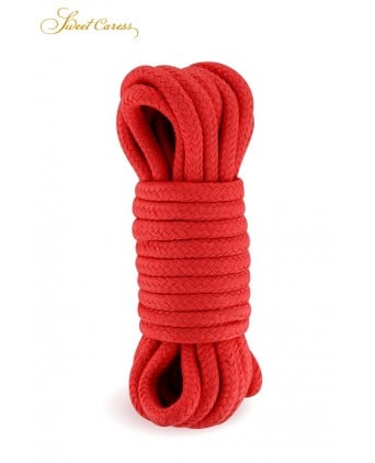 Corde de bondage rouge 5m - Sweet Caress - Attaches, contraintes