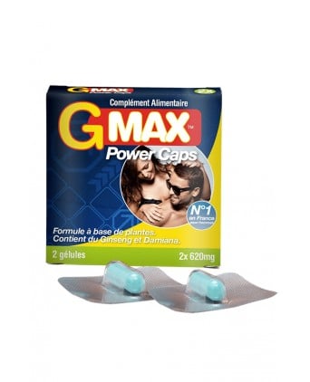 G-Max Power Caps Homme (2 gélules) - Aphrodisiaques homme