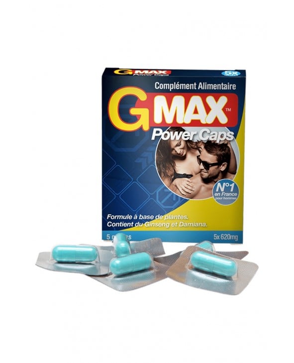 G-Max Power Caps Homme (5 gélules) - Aphrodisiaques homme