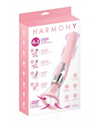 Stimulateur 4 en 1 Harmony rose - Yoba - Stimulateurs clitoris