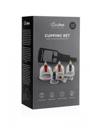Coffret 6 ventouses Cupping Set - EasyToys Fetish Collection - Pompes à seins & vagin