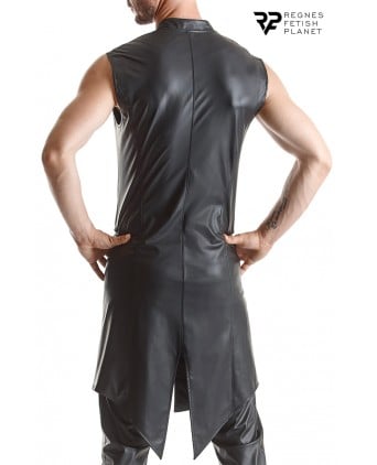 Veste longue sans manche wetlook Marco - Regnes - Prêt à porter
