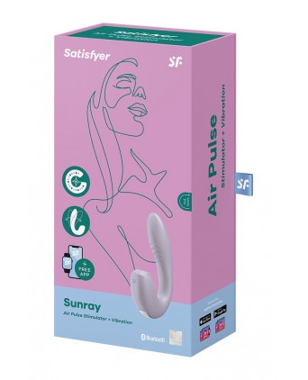 Double stimulateur connecté Sunray Lilas - Satisfyer - Stimulateurs double