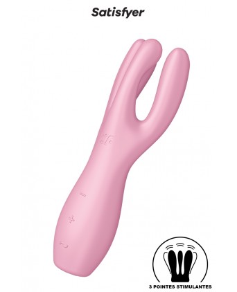Stimulateur Threesome 3 rose - Satisfyer - Stimulateurs clitoris