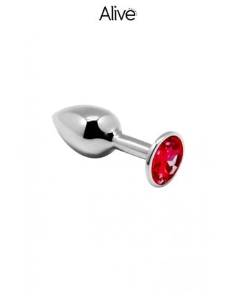 Plug métal bijou rouge M - Alive - Plugs, anus pickets