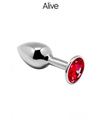 Plug métal bijou rouge L - Alive - Plugs, anus pickets
