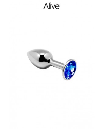 Plug métal bijou bleu S - Alive - Plugs, anus pickets